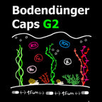 C&P Aquaplants Bodendünger Caps Grafik zur Nährstoffversorgung von Aquarienpflanzen mit Nährstoffsymbolen